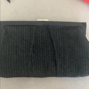 Black Raffia Clutch